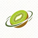 奇异果体育官方标志 - 一个充满活力的奇异果与运动图标结合
